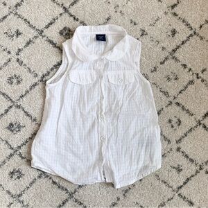 Gap white button up tank